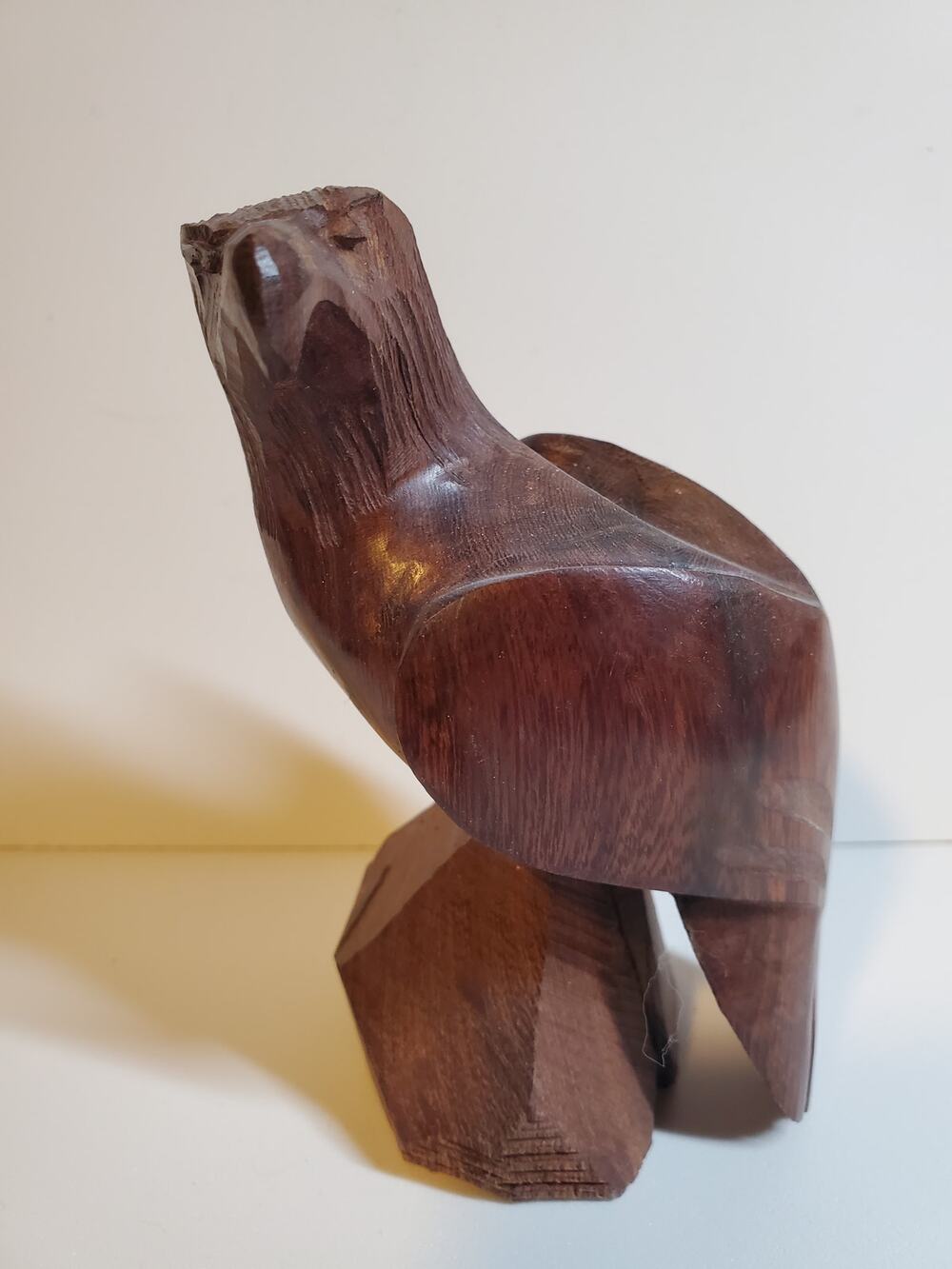 Wooden Eagle Figurine - 4.5"